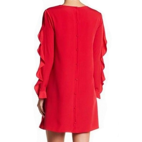 CeCe NEW Radiant Rose Red Dress Size 4 Ruffle - Picture 2 of 2